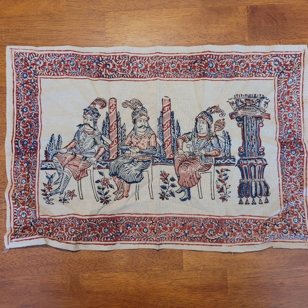 Vintage Linen Iranian Fabric Rectangle Napkin